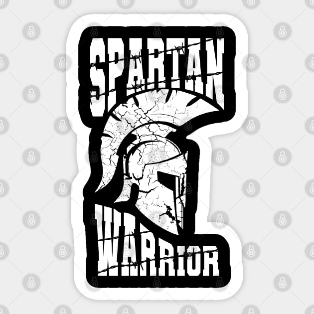 Spartan warrior, white vintage helmet Sticker by Aloenalone